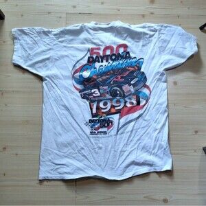 Competitor View Dale Earnhardt Shirt Extra Large White Vintage Daytona 500 3 Men